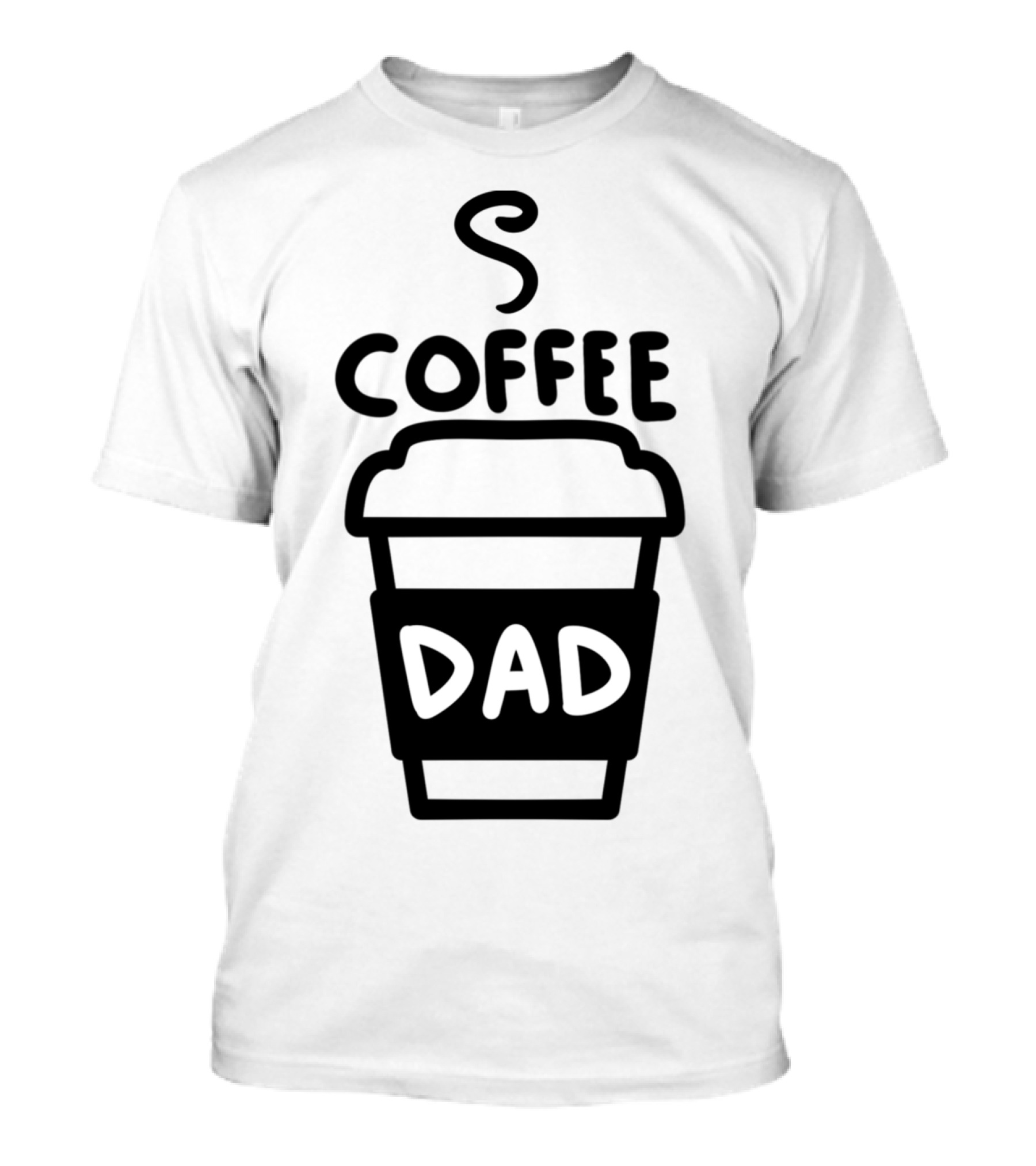 Coffee Dad Coffee Cup Steam T-Shirt