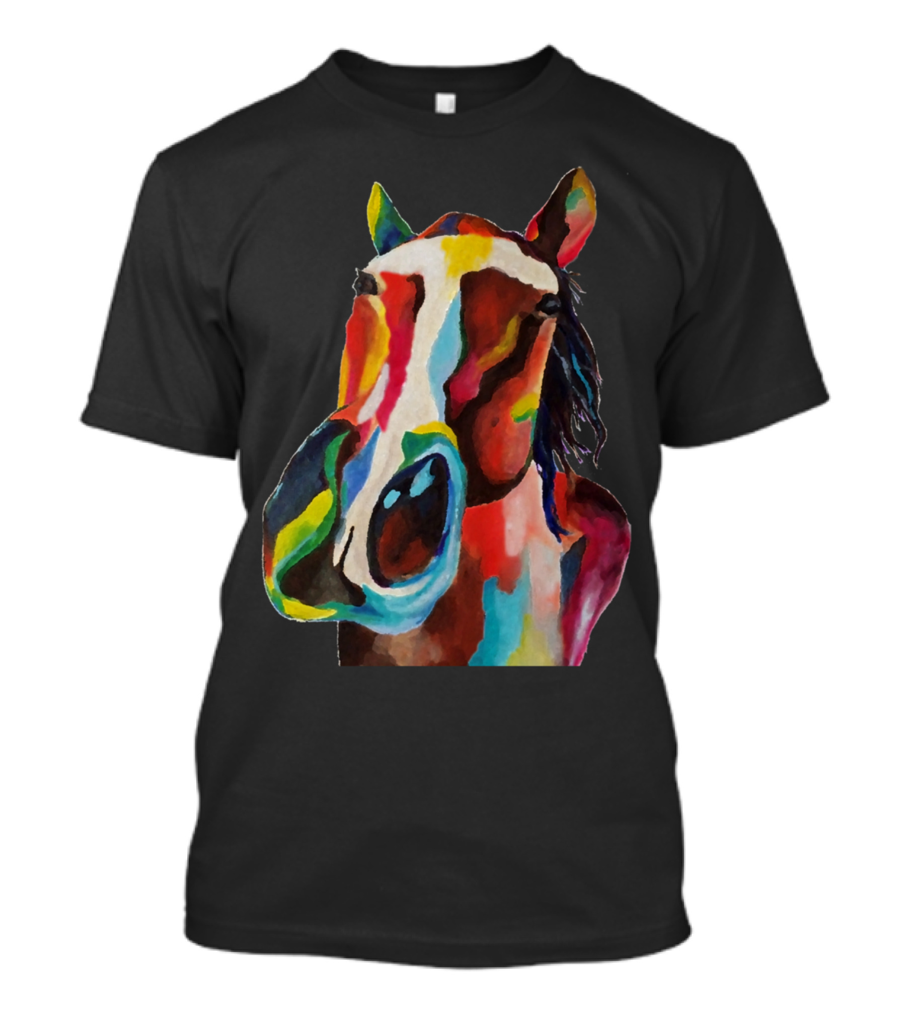 Colorful Horse Portrait Al T-Shirt