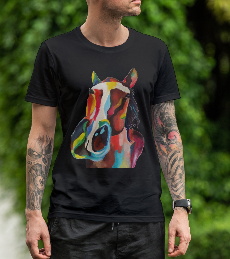 Colorful Horse Portrait Al T-Shirt