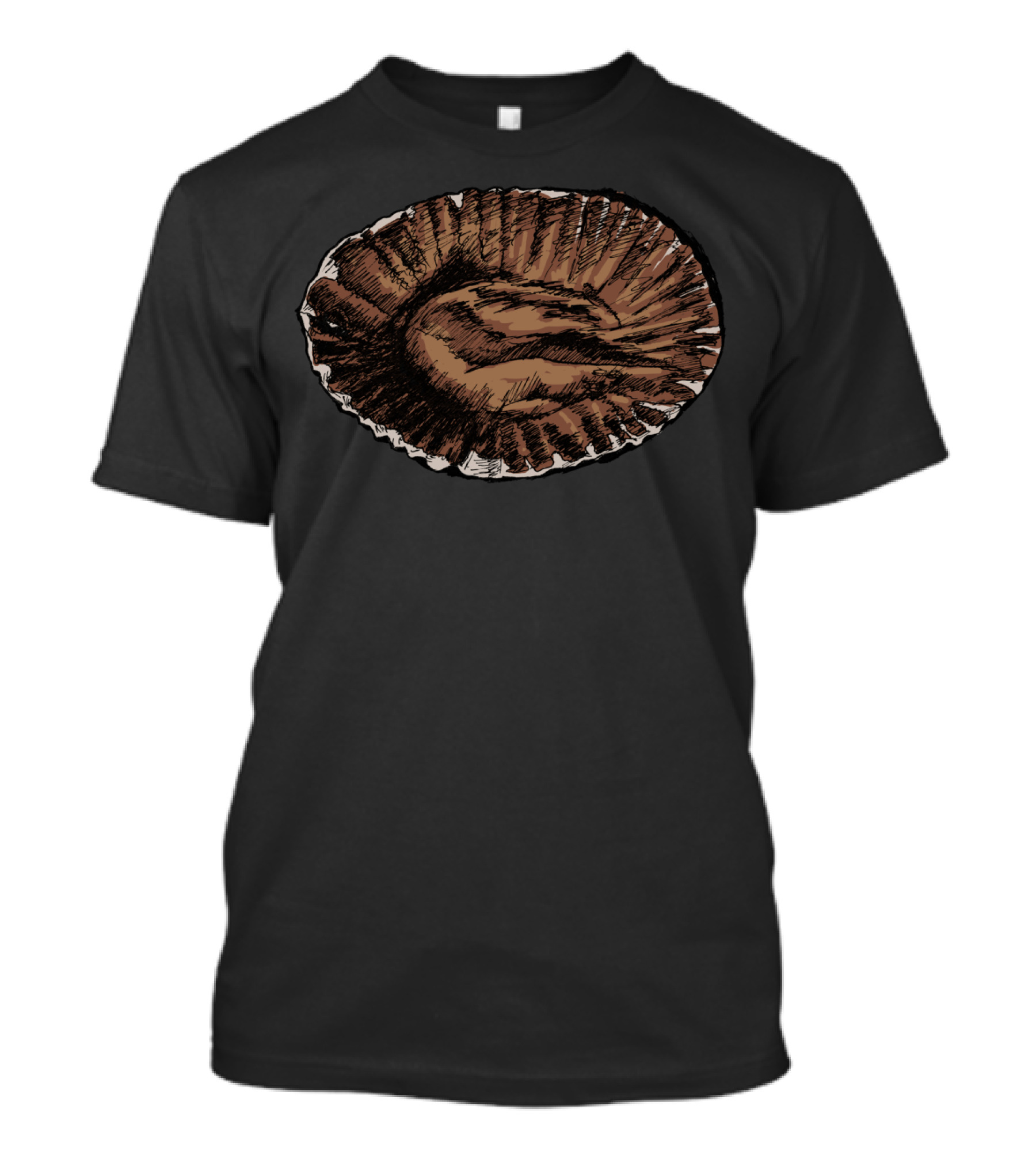 This Was A Cupcake Wrapper With Chocolate Swirl Sketch T-Shirt