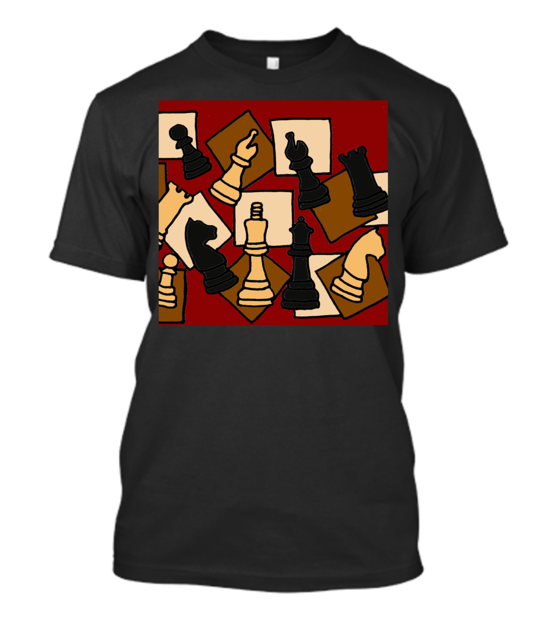 Awesome Chess Game Pieces Abstract T-Shirt