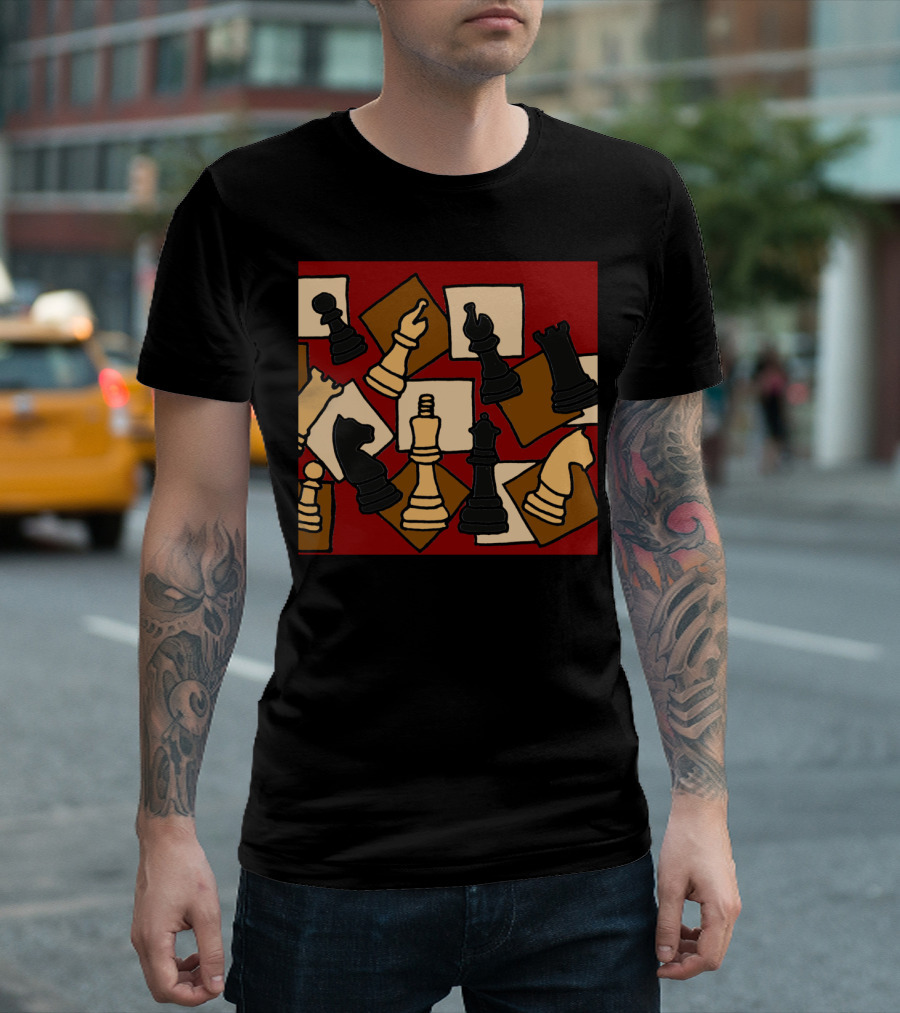 Awesome Chess Game Pieces Abstract T-Shirt