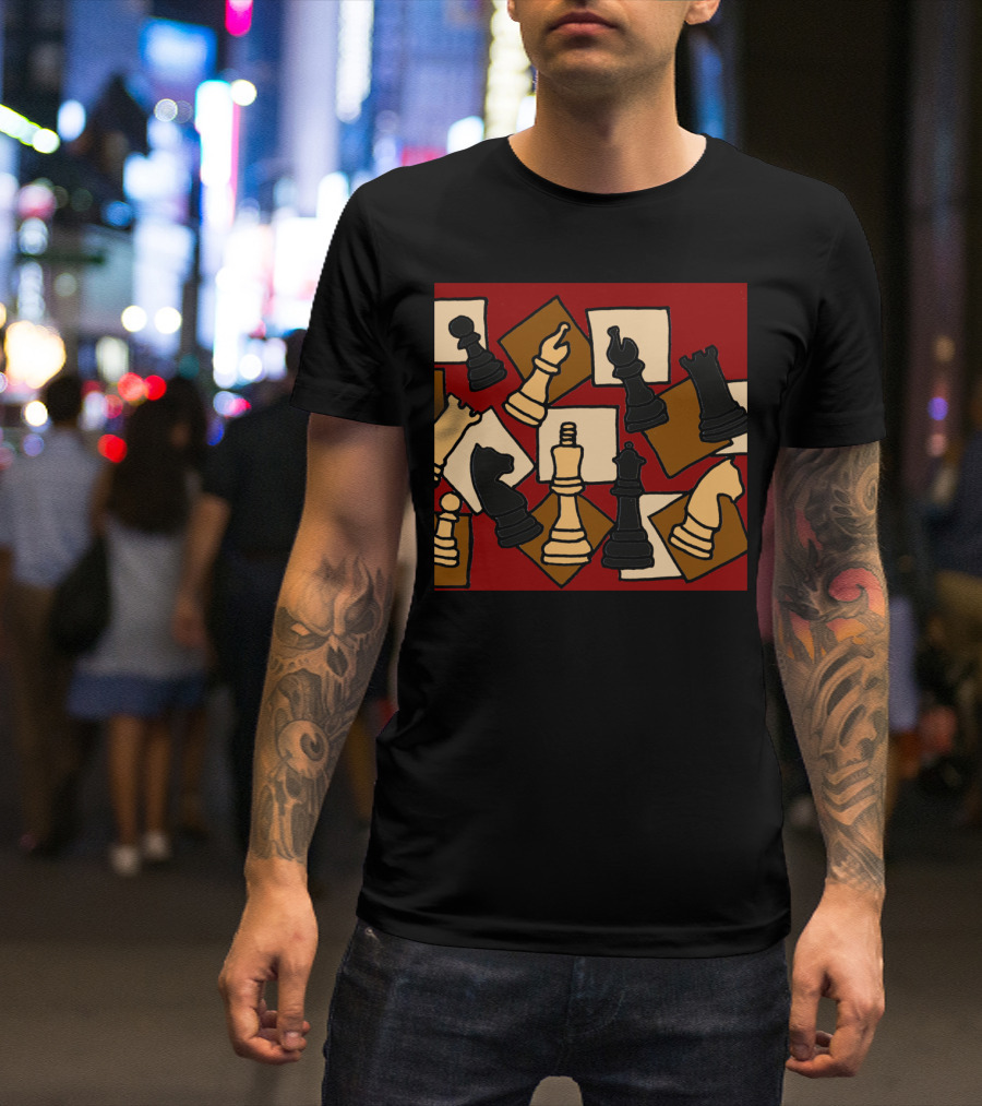 Awesome Chess Game Pieces Abstract T-Shirt