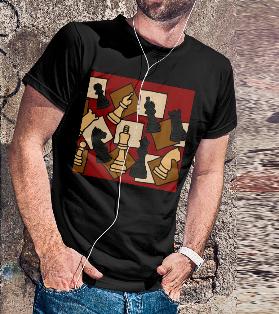 Awesome Chess Game Pieces Abstract T-Shirt