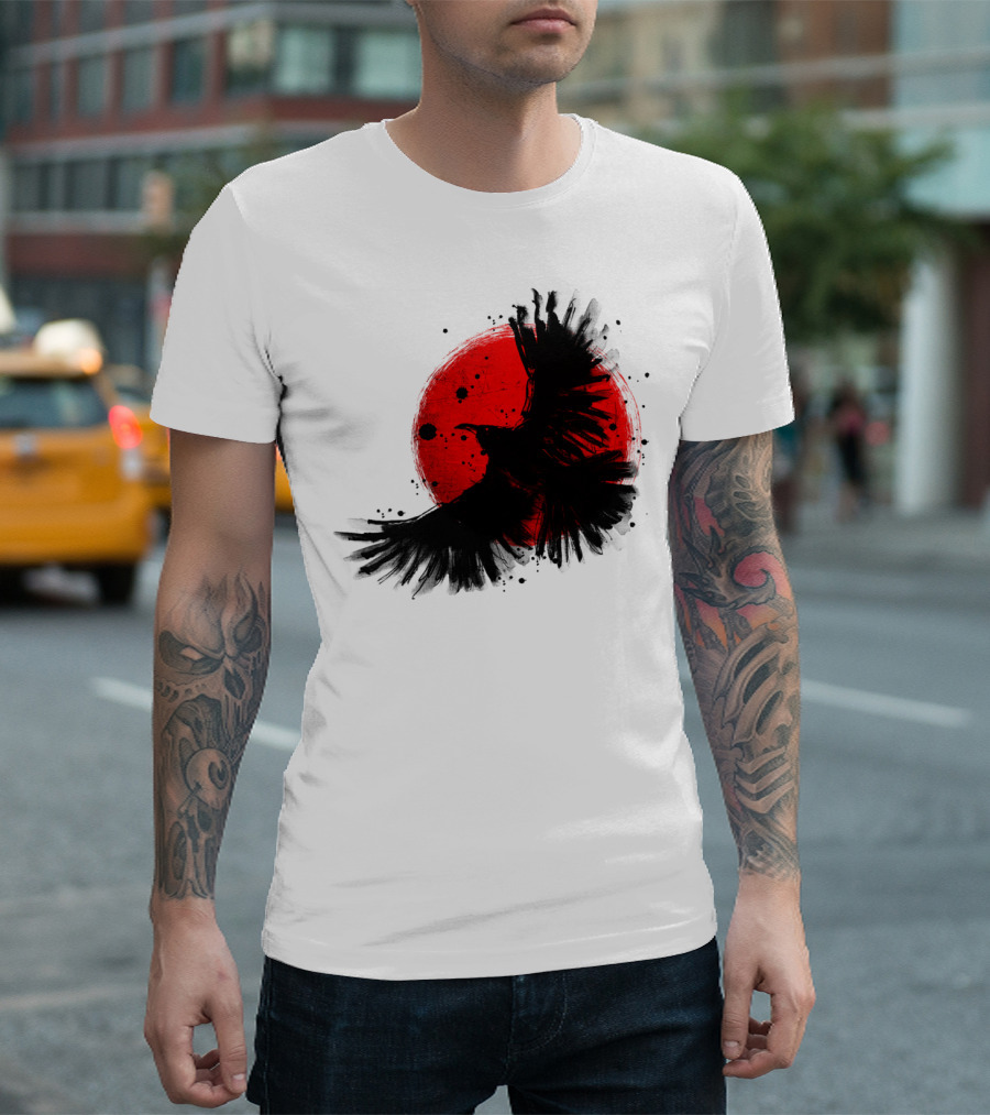 Dark Crow Red Moon T-Shirt