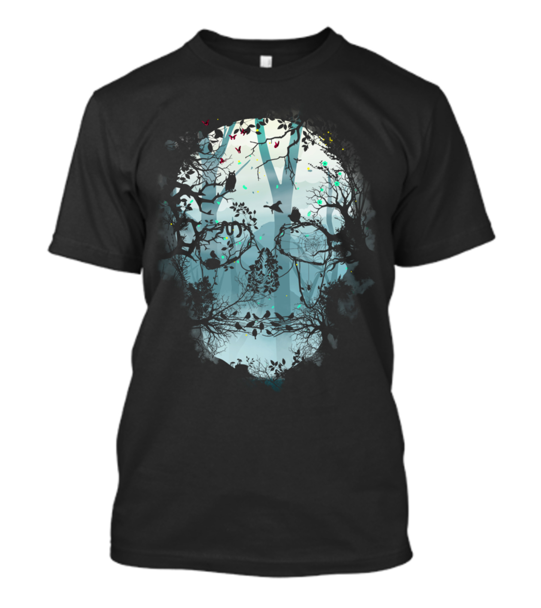 Dark Forest Skull Woodland T-Shirt