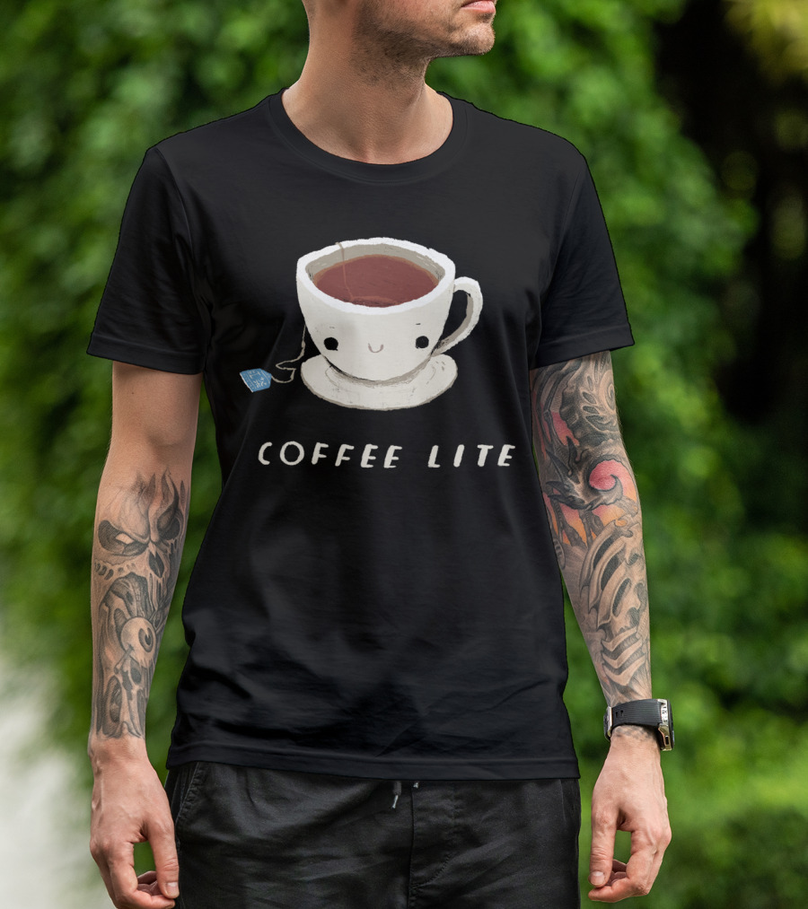 Coffee Lite Cute Teacup With Smile And Teabag T-Shirt
