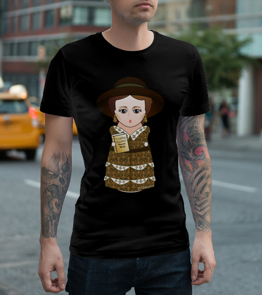 Lansdowne Dalhart Virginia Woolf Kokeshi Doll T-Shirt