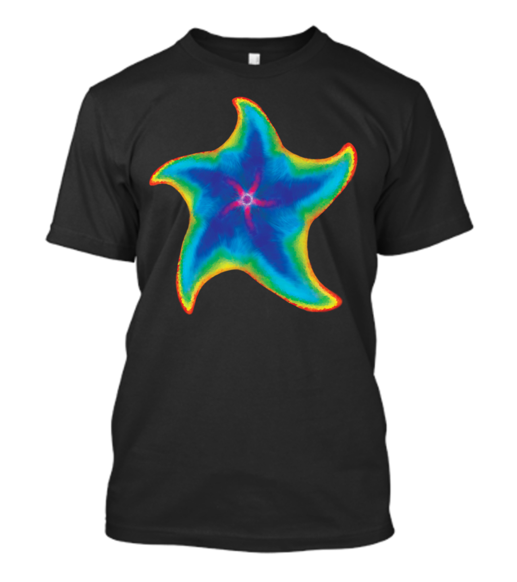 Starfish Nebula Colorful Cosmic Star Shape T-Shirt