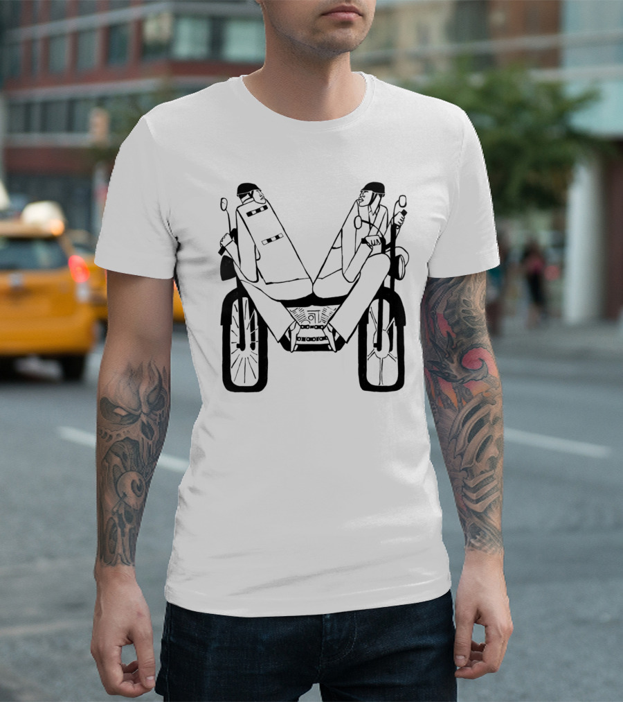 Bikers Motorcycle Artistic Duo T-Shirt