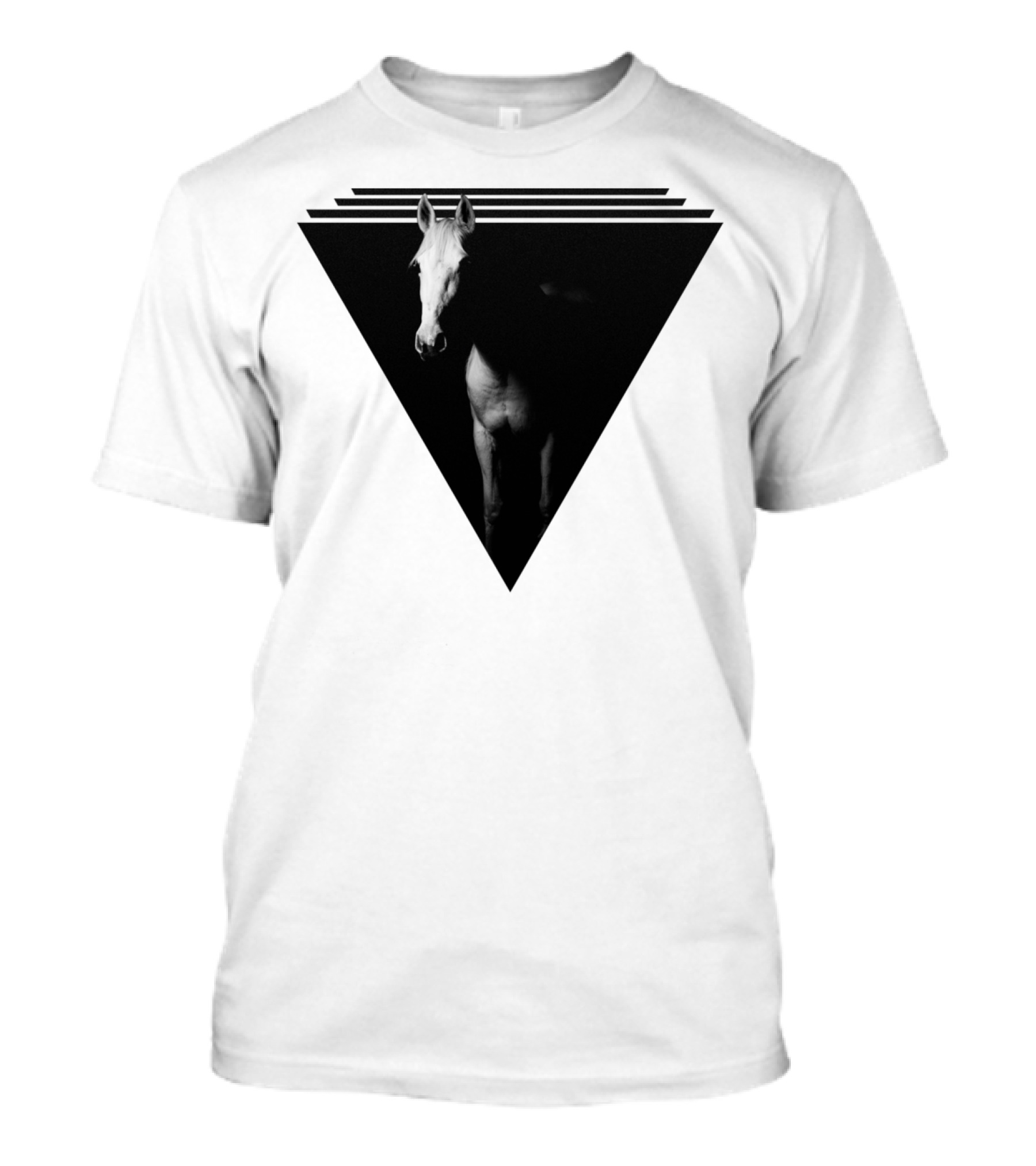 Dark Horse In Shadow Triangular Frame T-Shirt