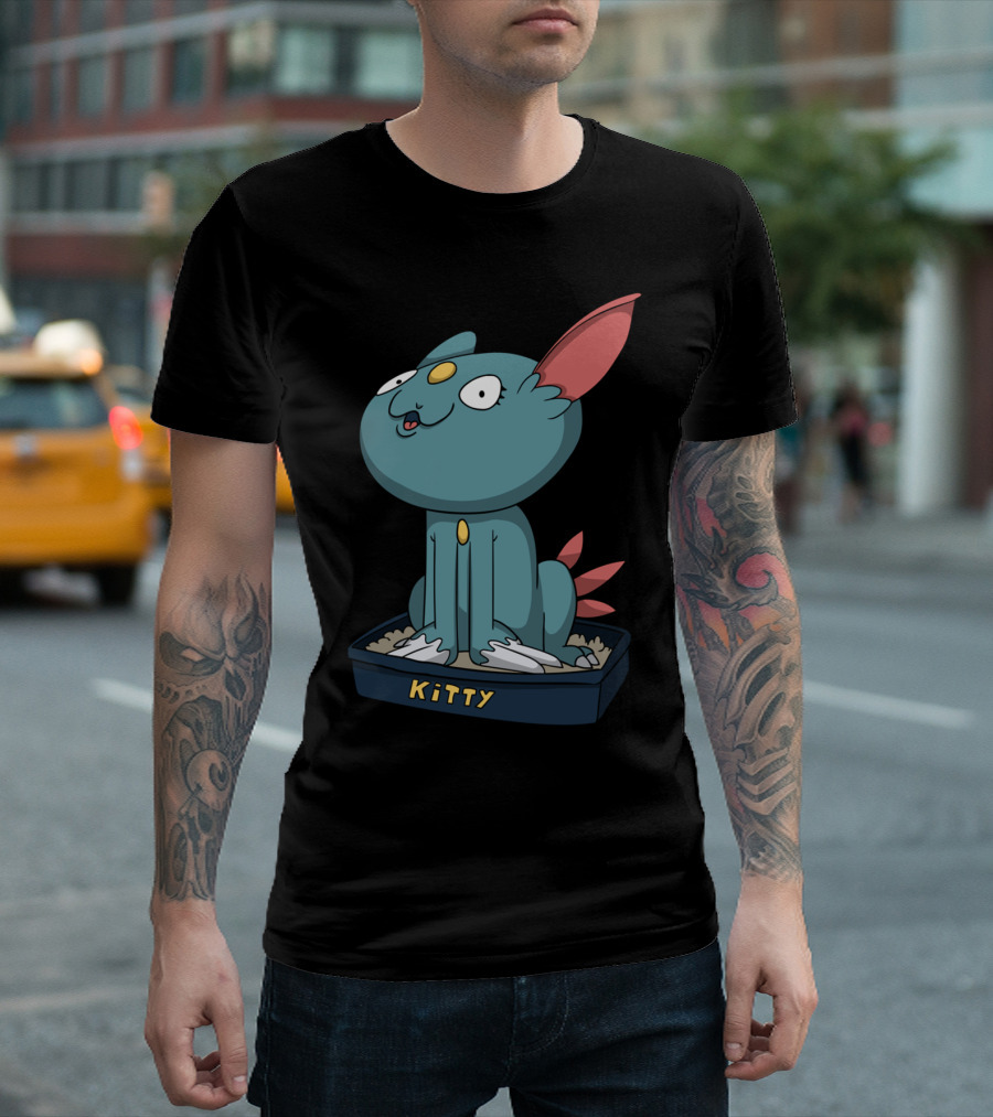 KITTY Dark Ice Cat Cartoon Mashup T-Shirt