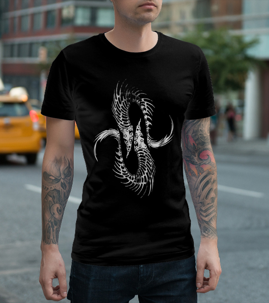 Fish Robot Symmetrical Mechanical Spine T-Shirt