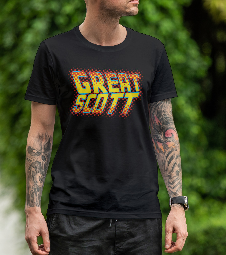 Great Scott Retro Pop Culture Catchphrase T-Shirt