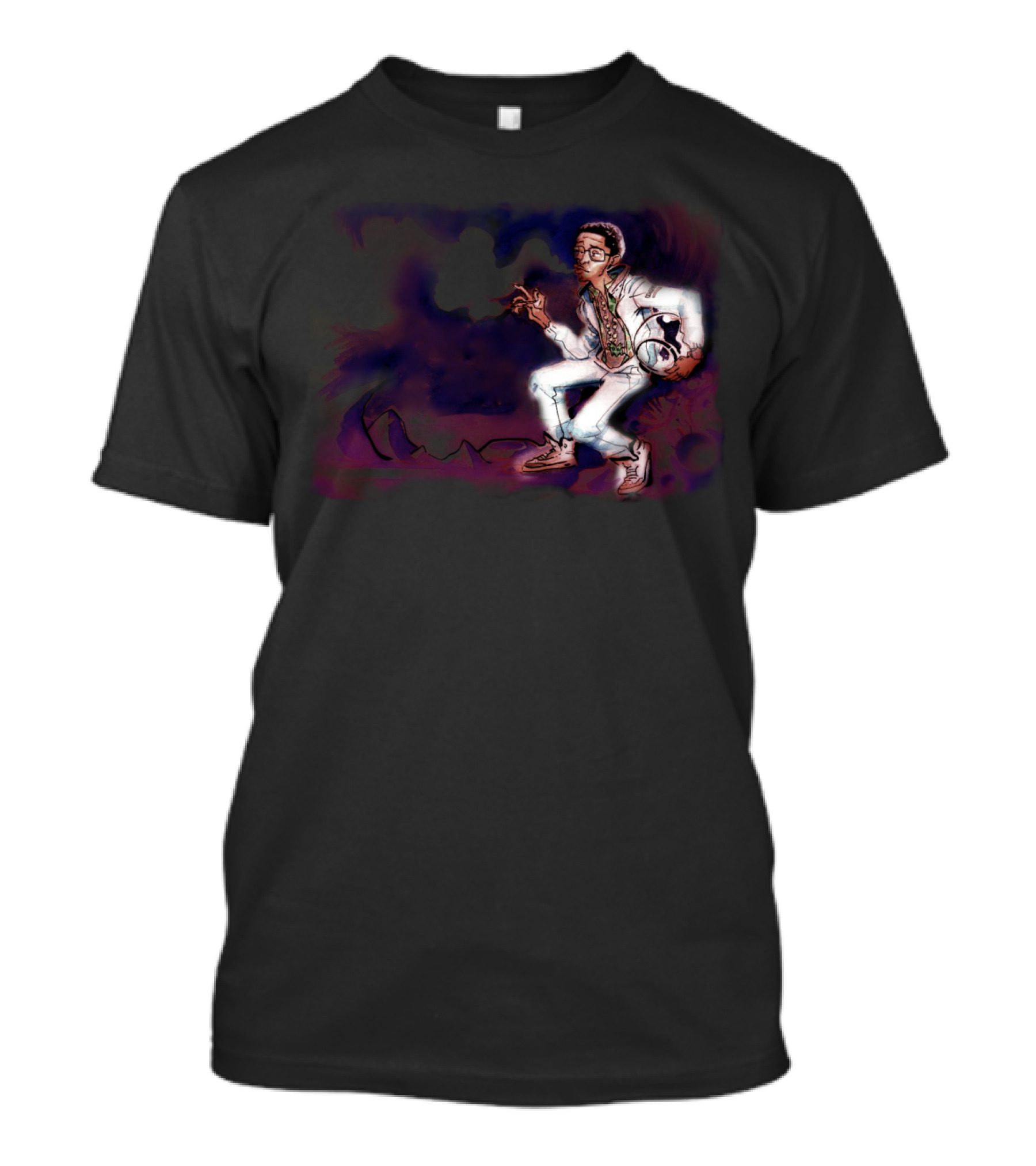 Moon Kush Smoking Hipster With Headphones And Sneakers T-Shirt