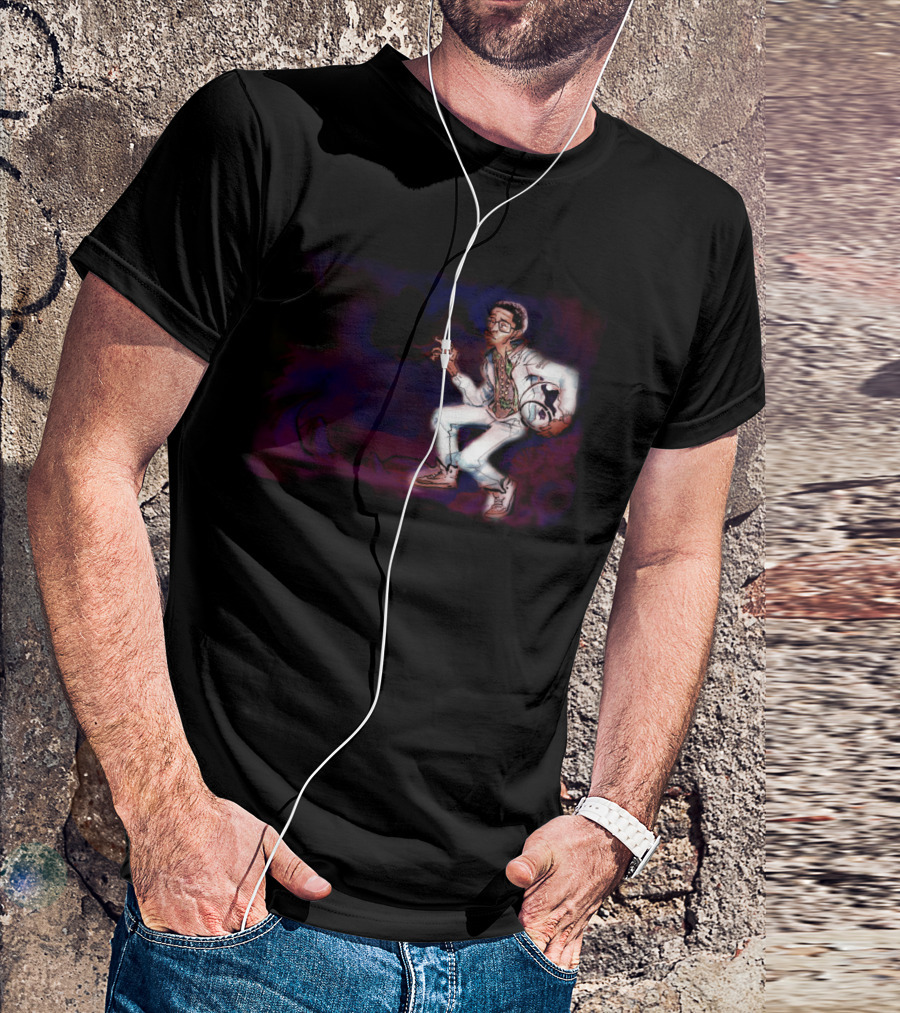 Moon Kush Smoking Hipster With Headphones And Sneakers T-Shirt