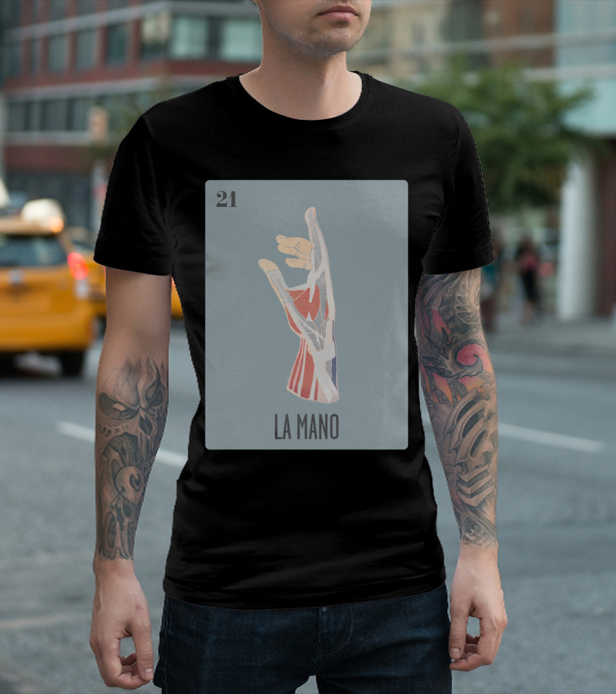 21 La Mano Playing Card Anatomy T-Shirt