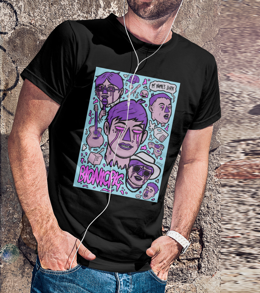 BIONICPIG My Name's Dirk PINKPURPLEKILLER 137 T-Shirt