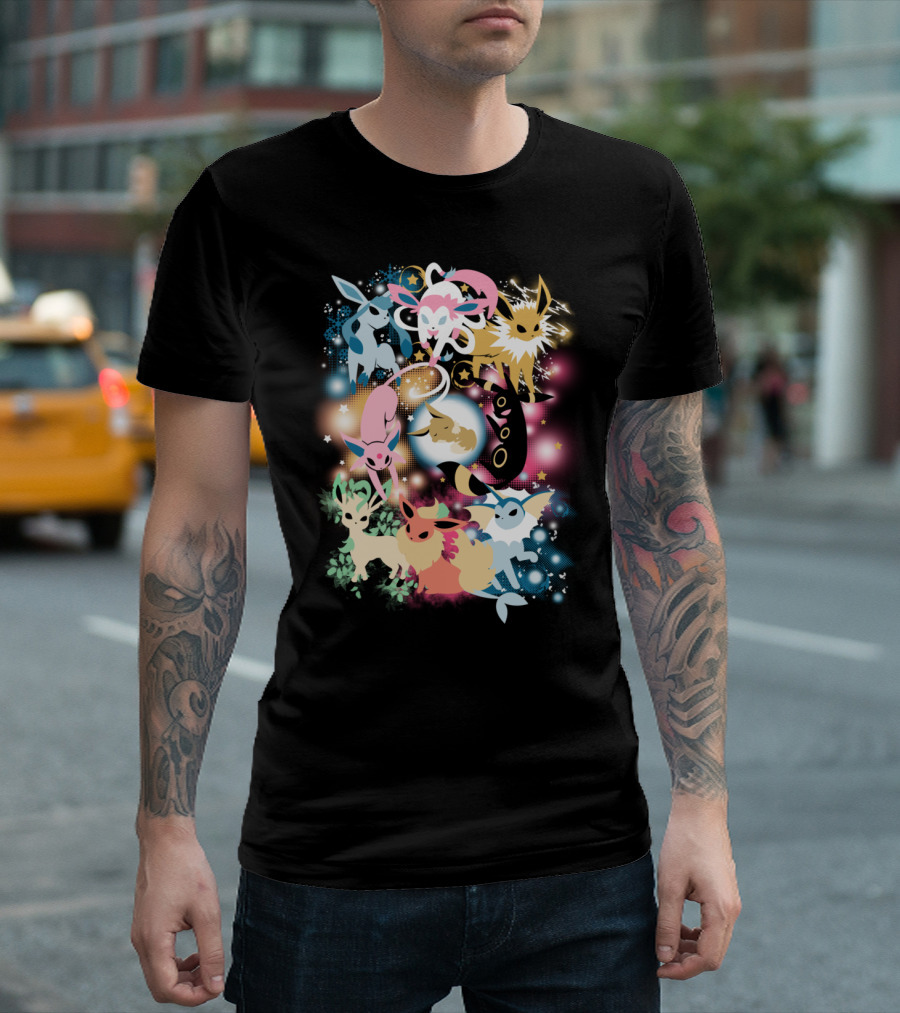 Eevolution Eevee Evolutions Pokeball Stars T-Shirt