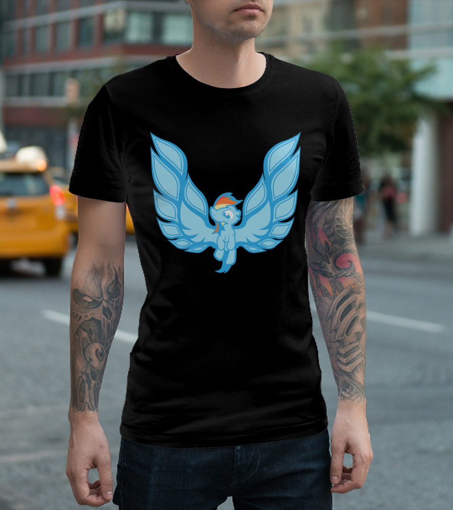 Dash Am Rainbow Winged Pegasus Emblem T-Shirt