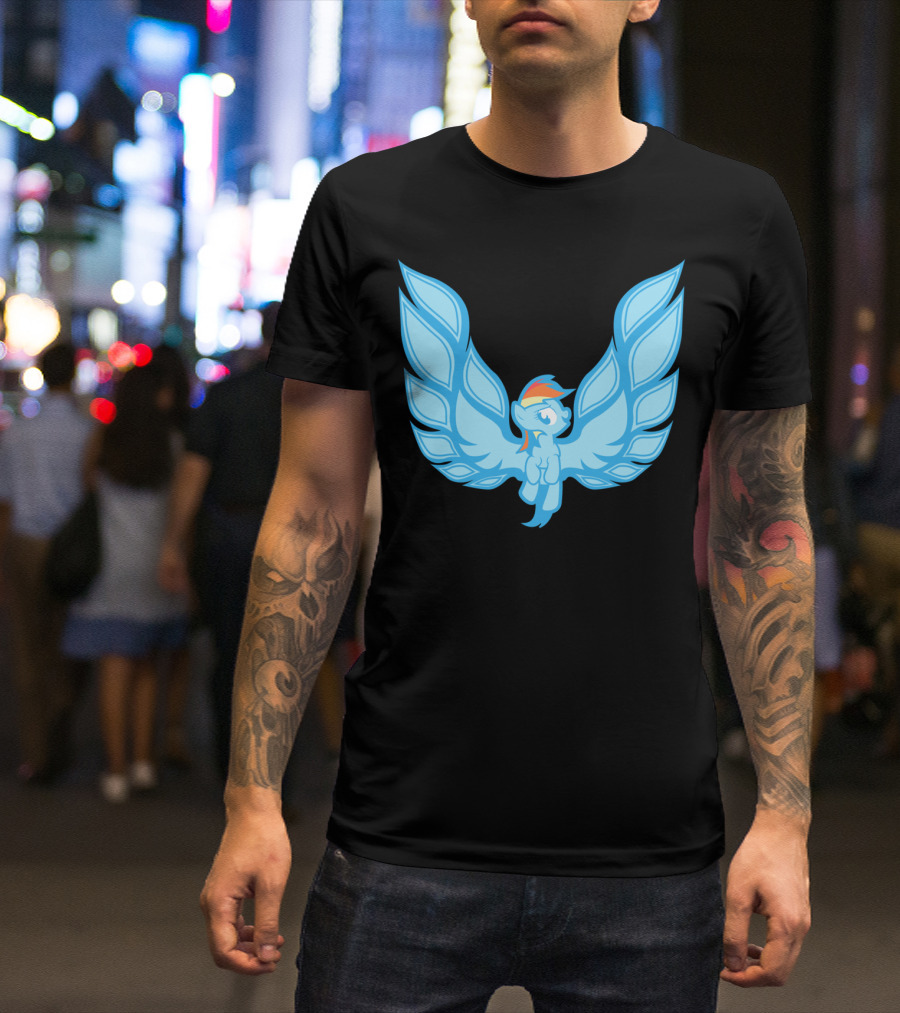 Dash Am Rainbow Winged Pegasus Emblem T-Shirt