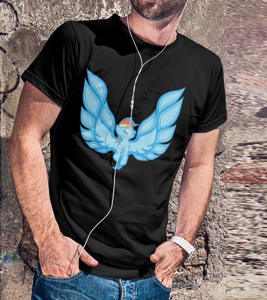 Dash Am Rainbow Winged Pegasus Emblem T-Shirt