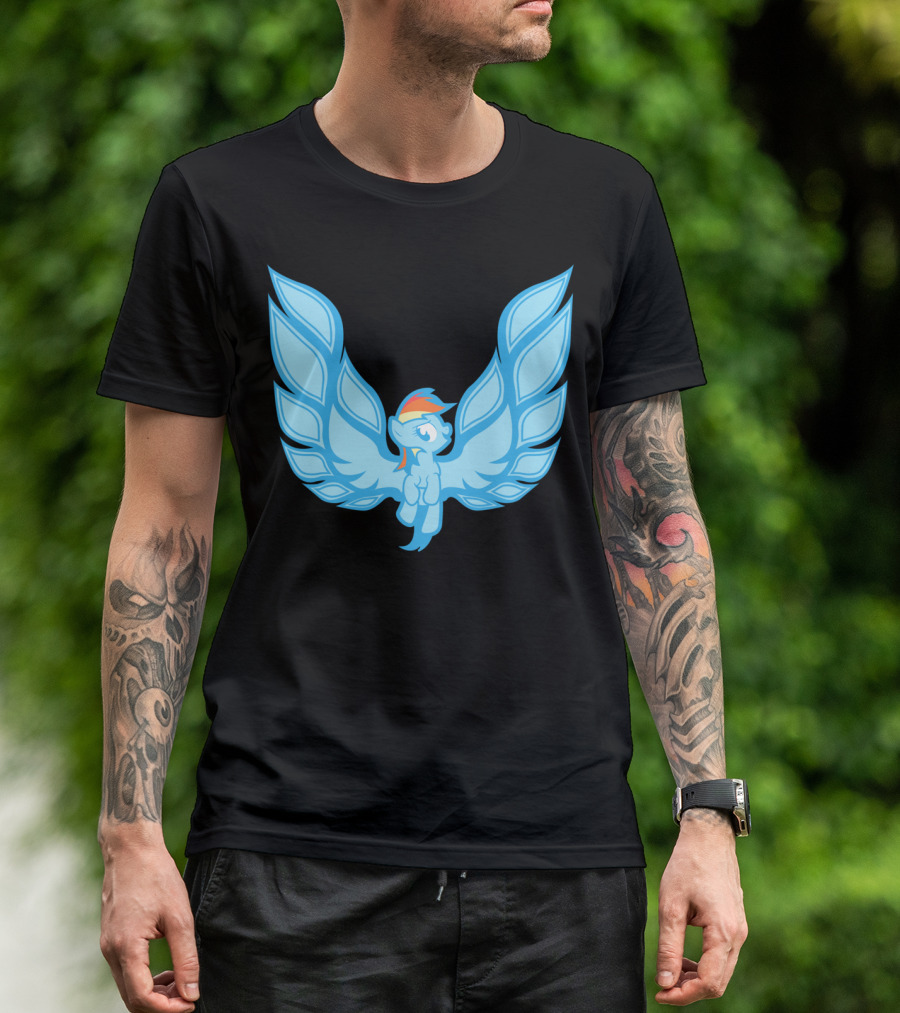 Dash Am Rainbow Winged Pegasus Emblem T-Shirt