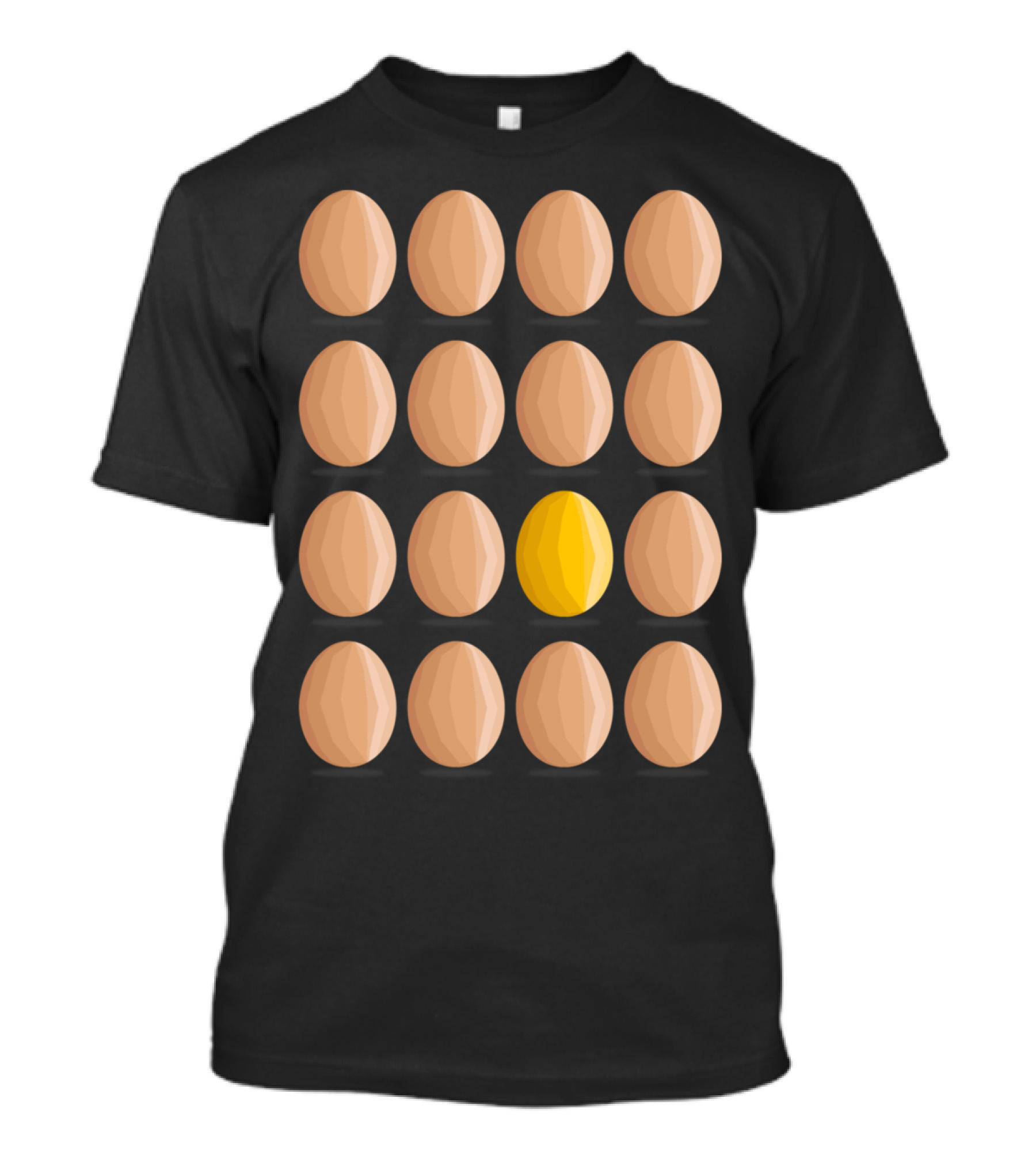 Eggs Family Unique Yellow Egg Among Brown Eggs T-Shirt