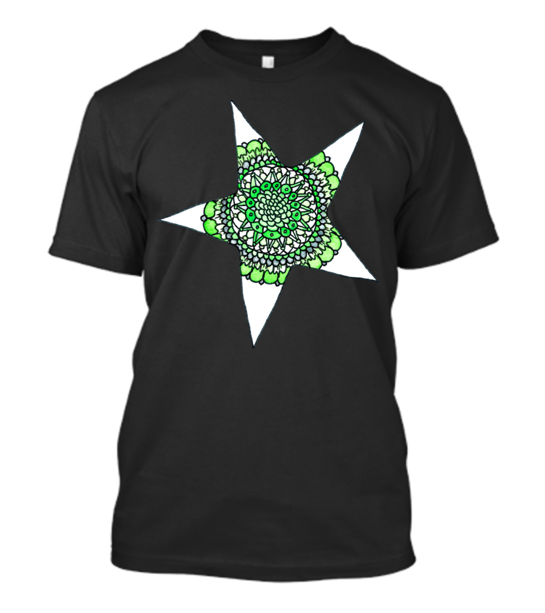 Green Mandala Starburst T-Shirt