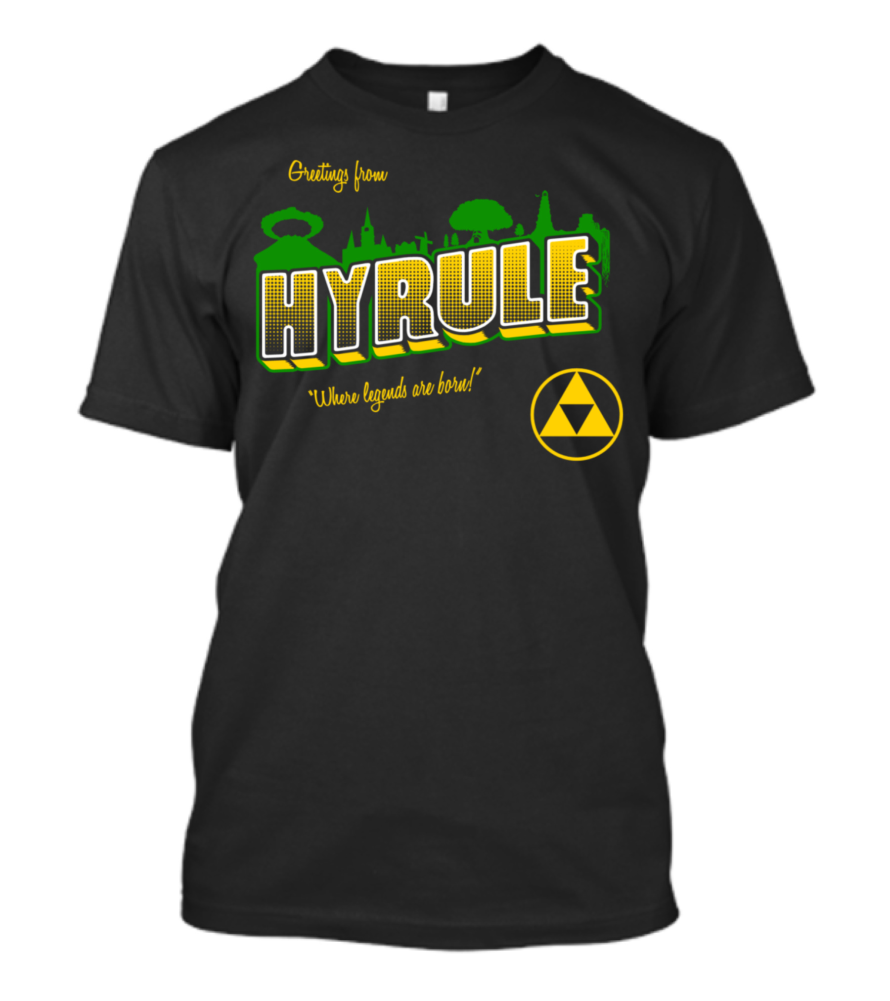 Greetings From Hyrule Where Legends Are Born Triforce T-Shirt