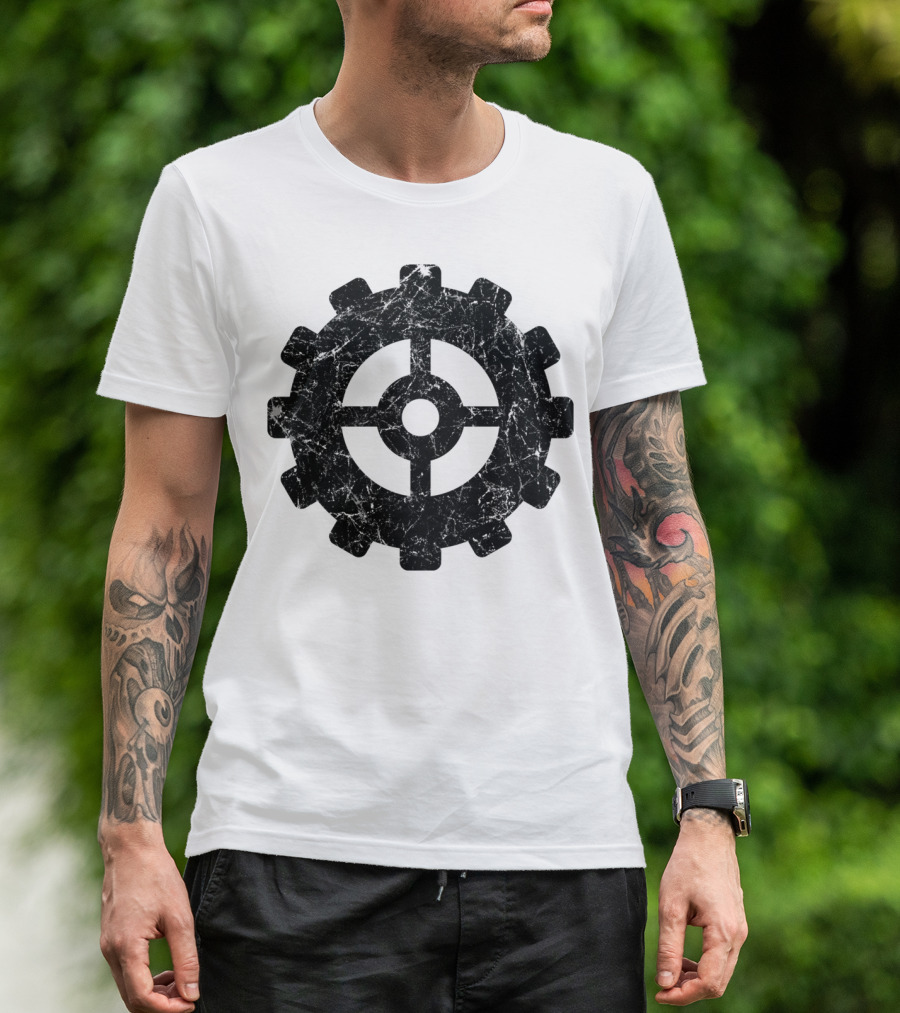 Cogwheel Mechanism Symbol Vintage T-Shirt
