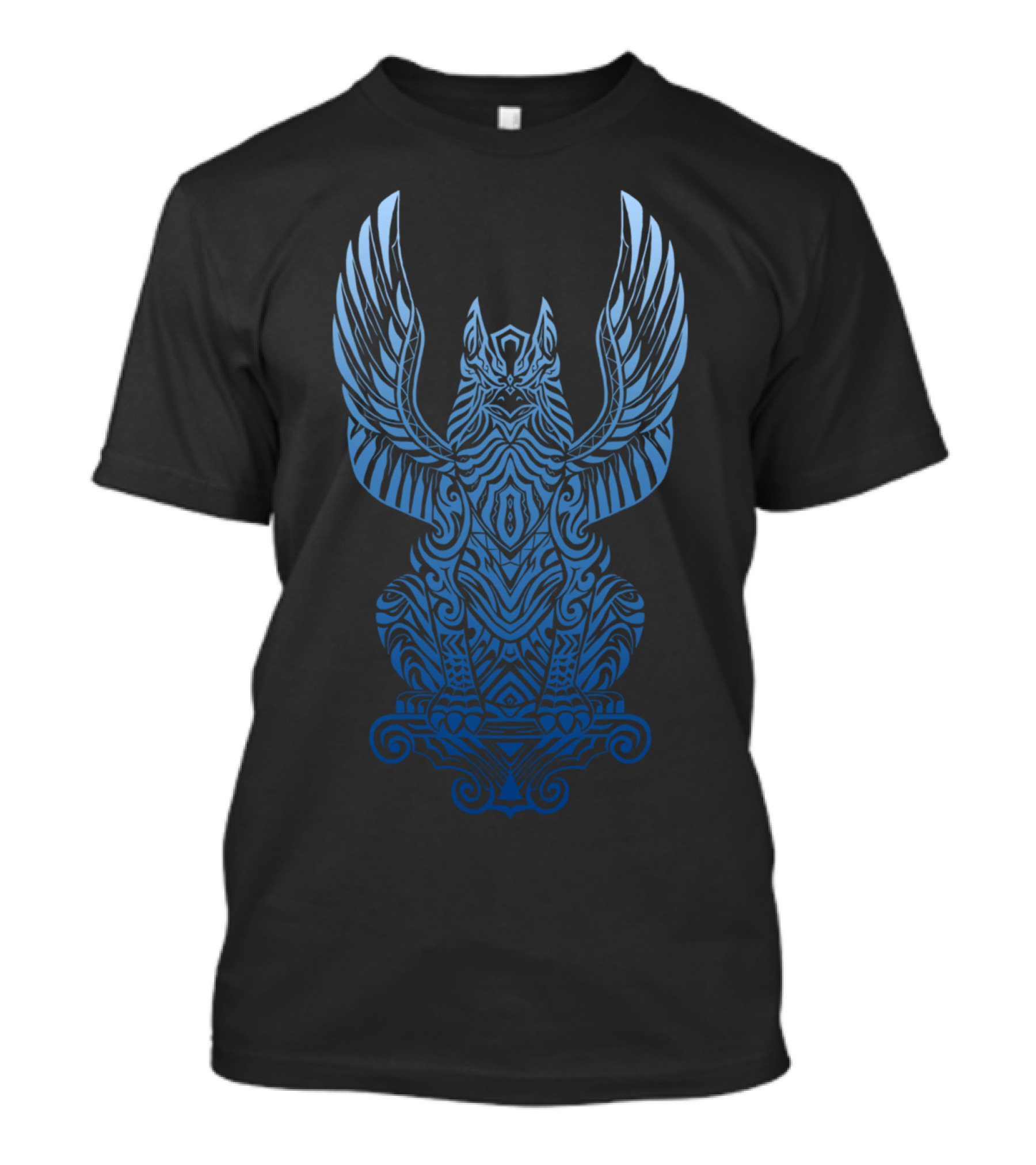 Griffin Blue Ornate Mythical Winged Creature T-Shirt
