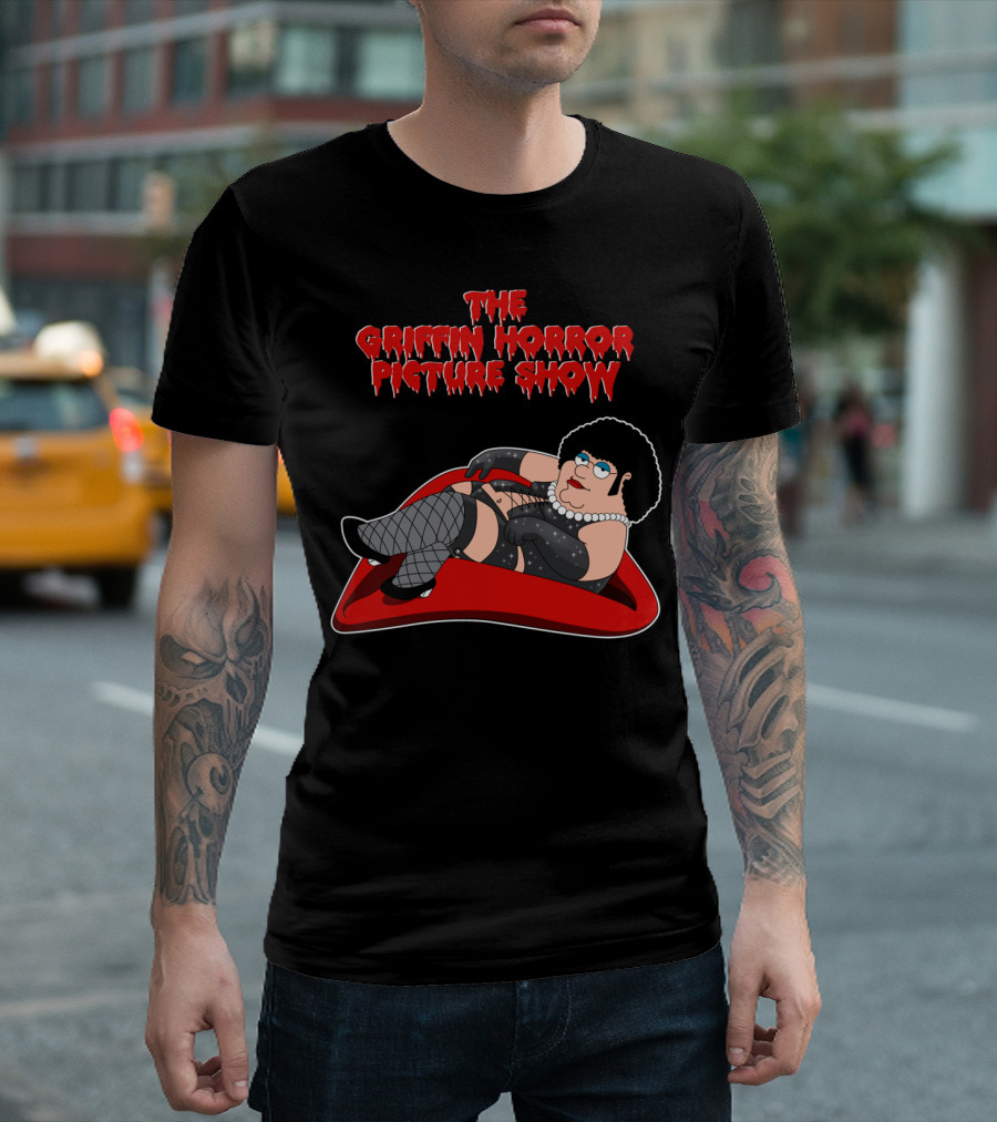 The Griffin Horror Picture Show Family Guy Parody Cross-Dressing Gem T-Shirt