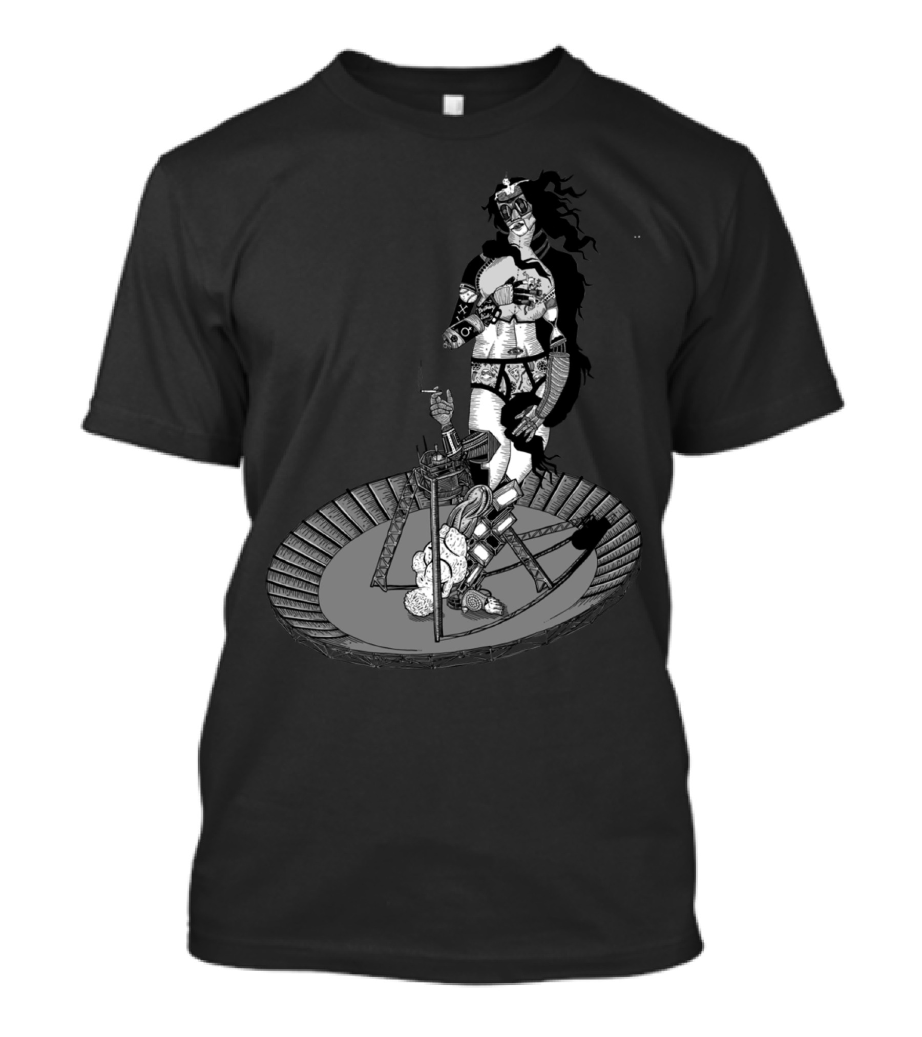 Birth Of Venus Reimagined Cybernetic Fusion T-Shirt