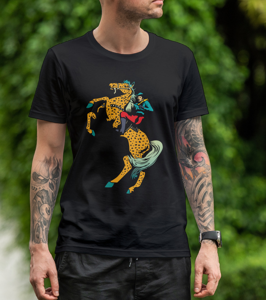 Electric Gaucho Vibrant Horseback Ride T-Shirt