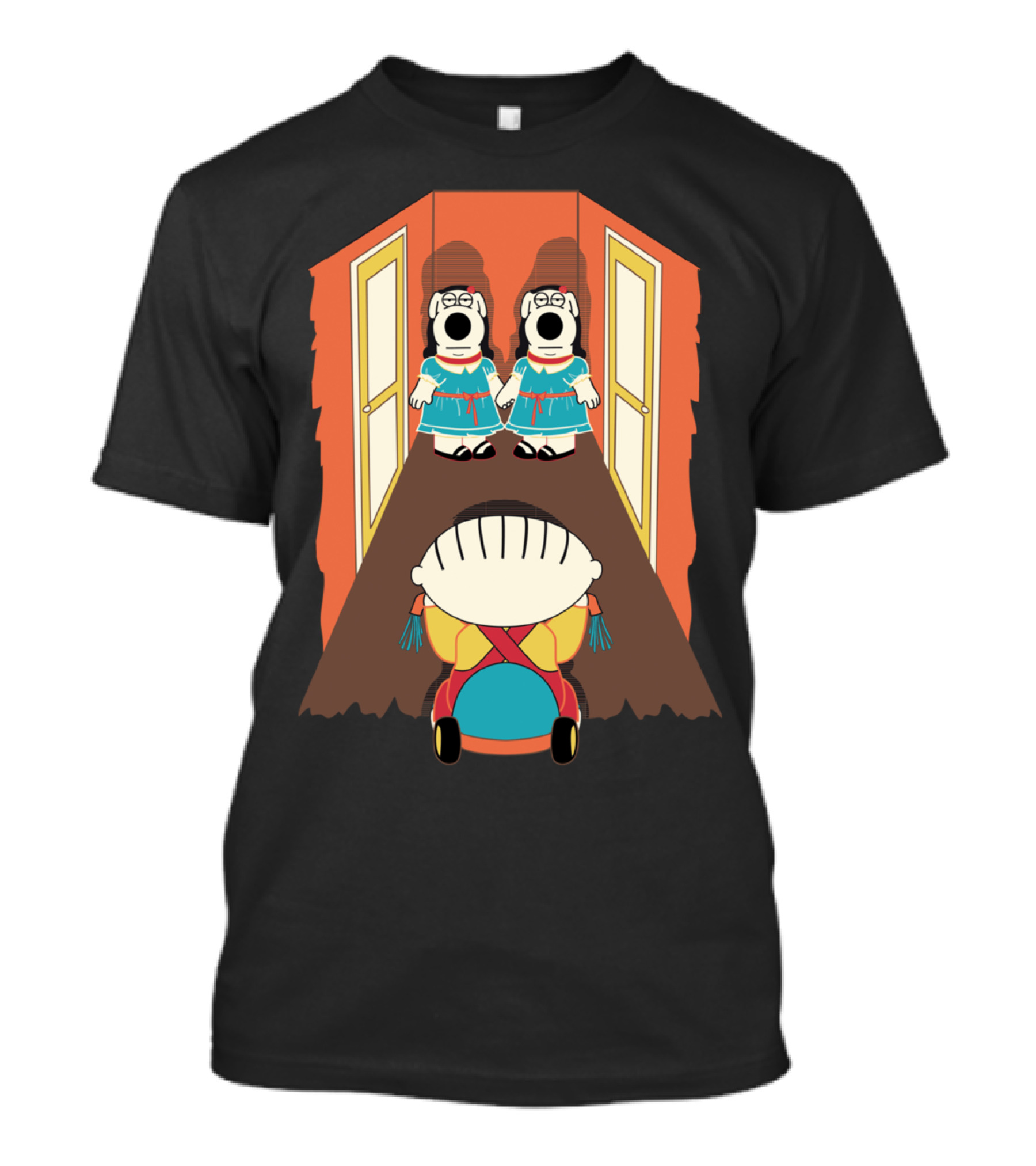 Stewie Griffin Meets Creepy Twins Hallway T-Shirt