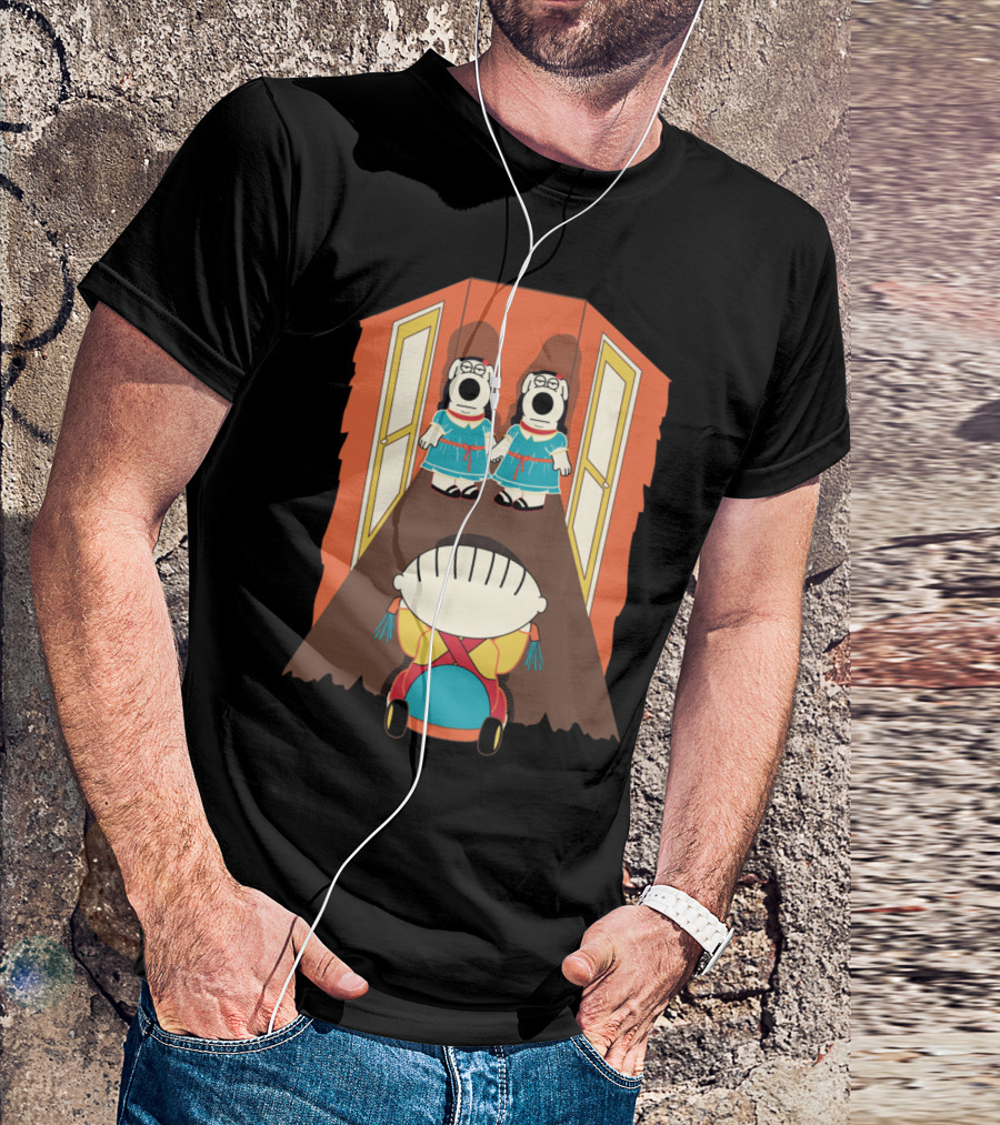 Stewie Griffin Meets Creepy Twins Hallway T-Shirt