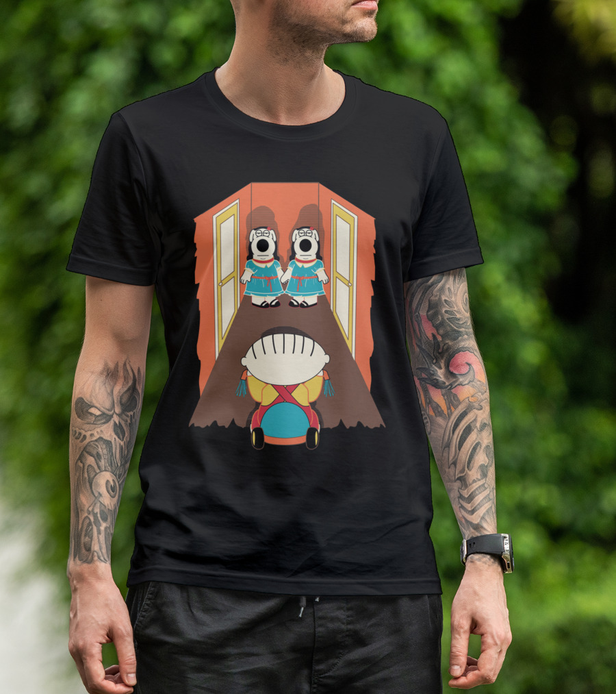 Stewie Griffin Meets Creepy Twins Hallway T-Shirt