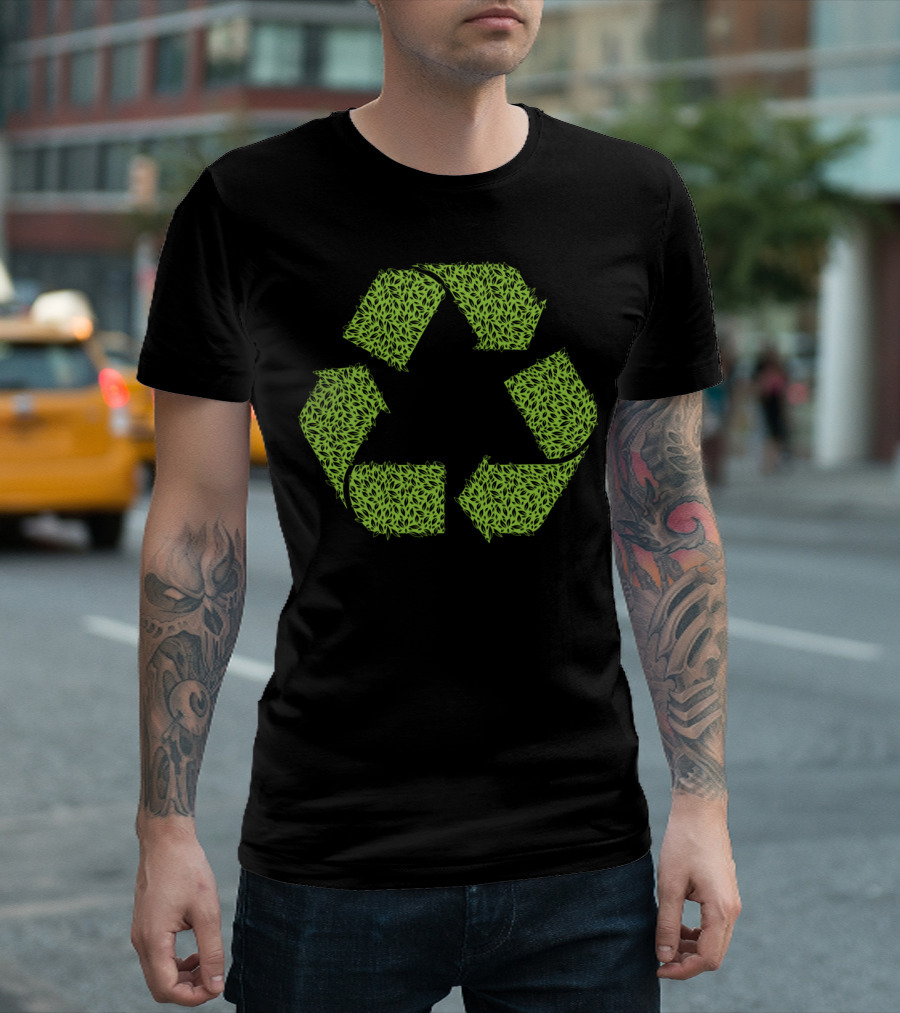 Leaf Pattern Recycle T-Shirt