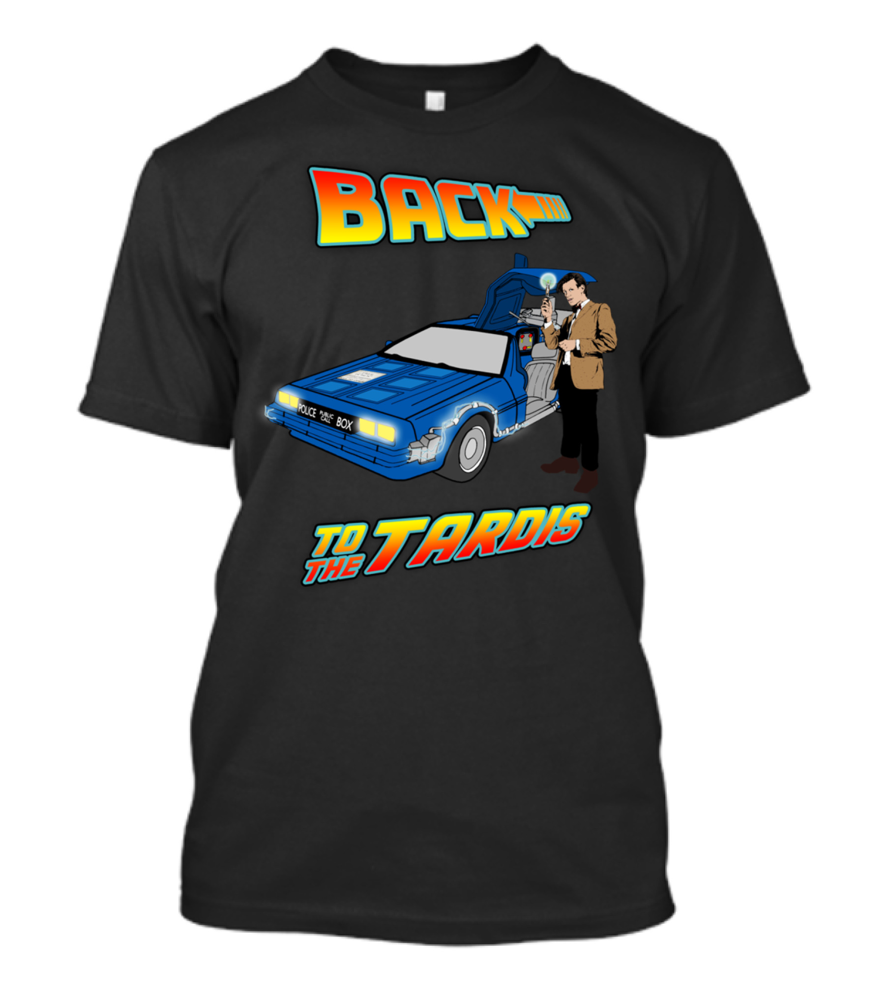 Back To The Tardis Police Box Car T-Shirt