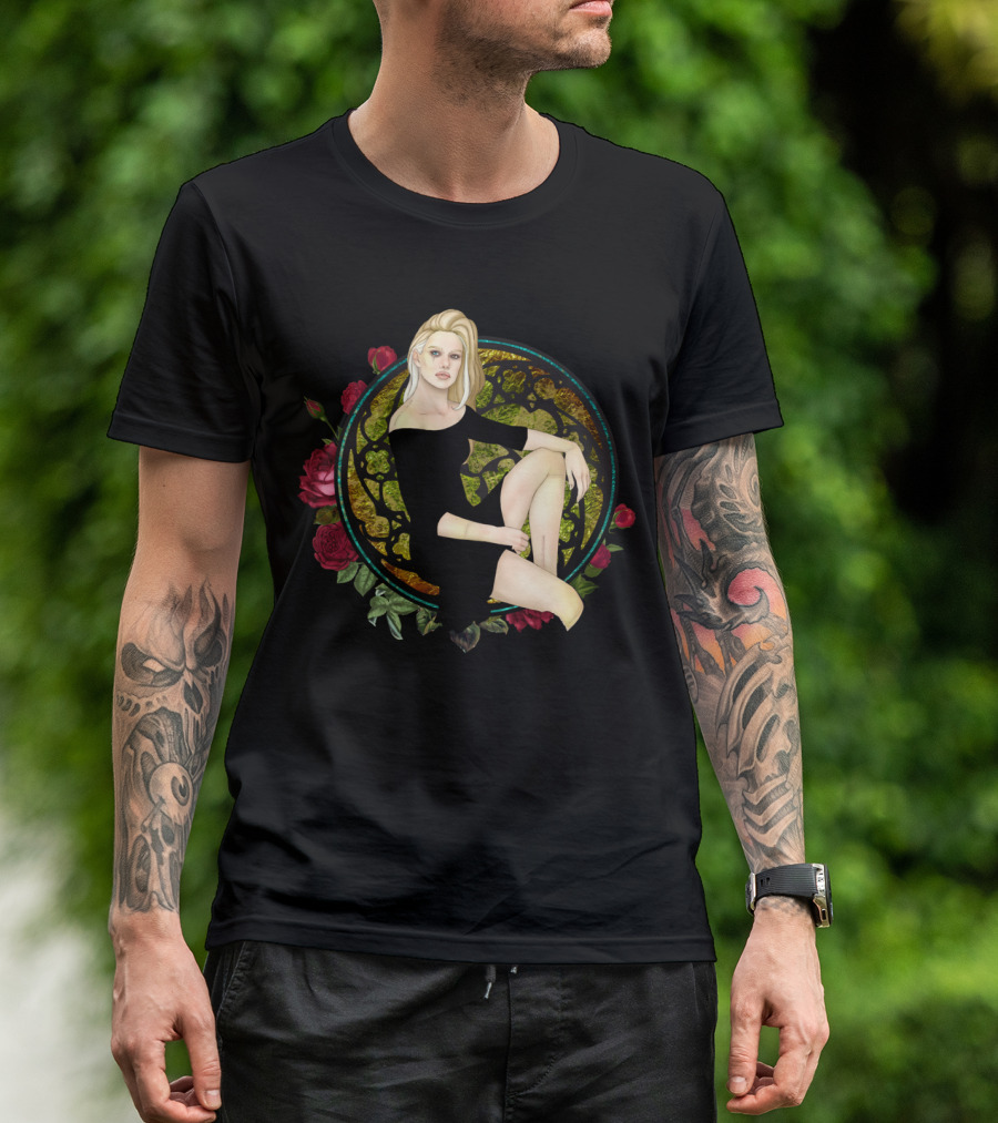 Stitched Up Pinup Gothic Rose Tattoo Aesthetic T-Shirt