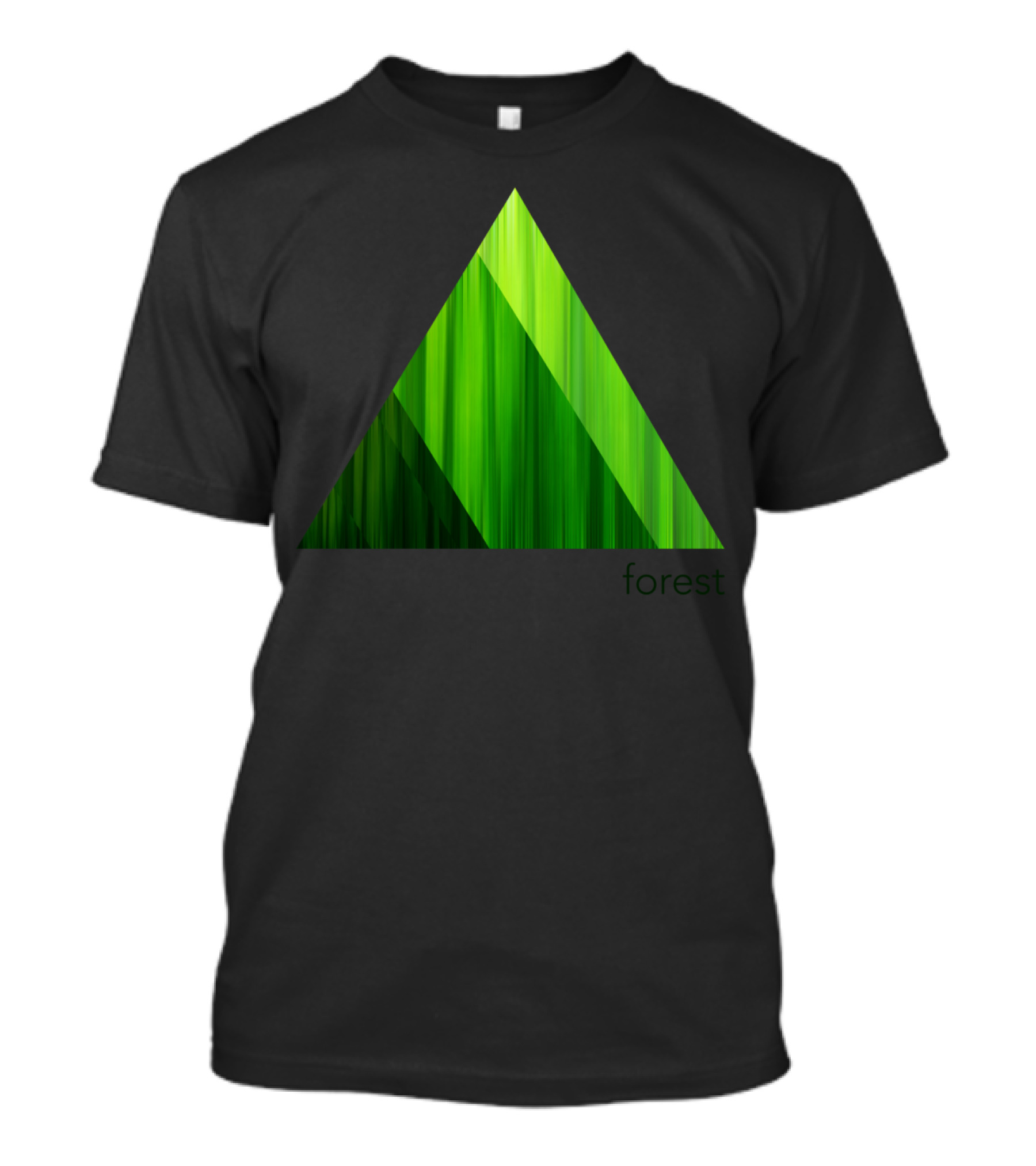 Elemental Forest Green Triangular Geometry T-Shirt