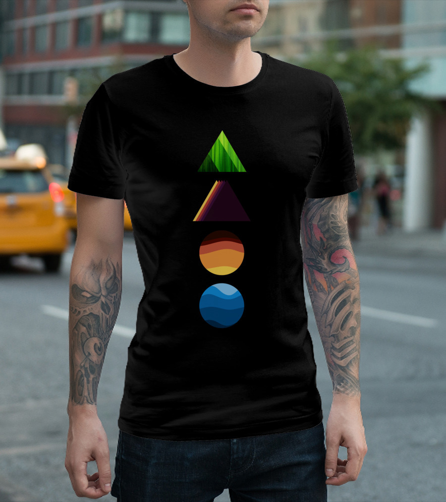 Elemental Mother Earth Four Elements Nature Symbols T-Shirt