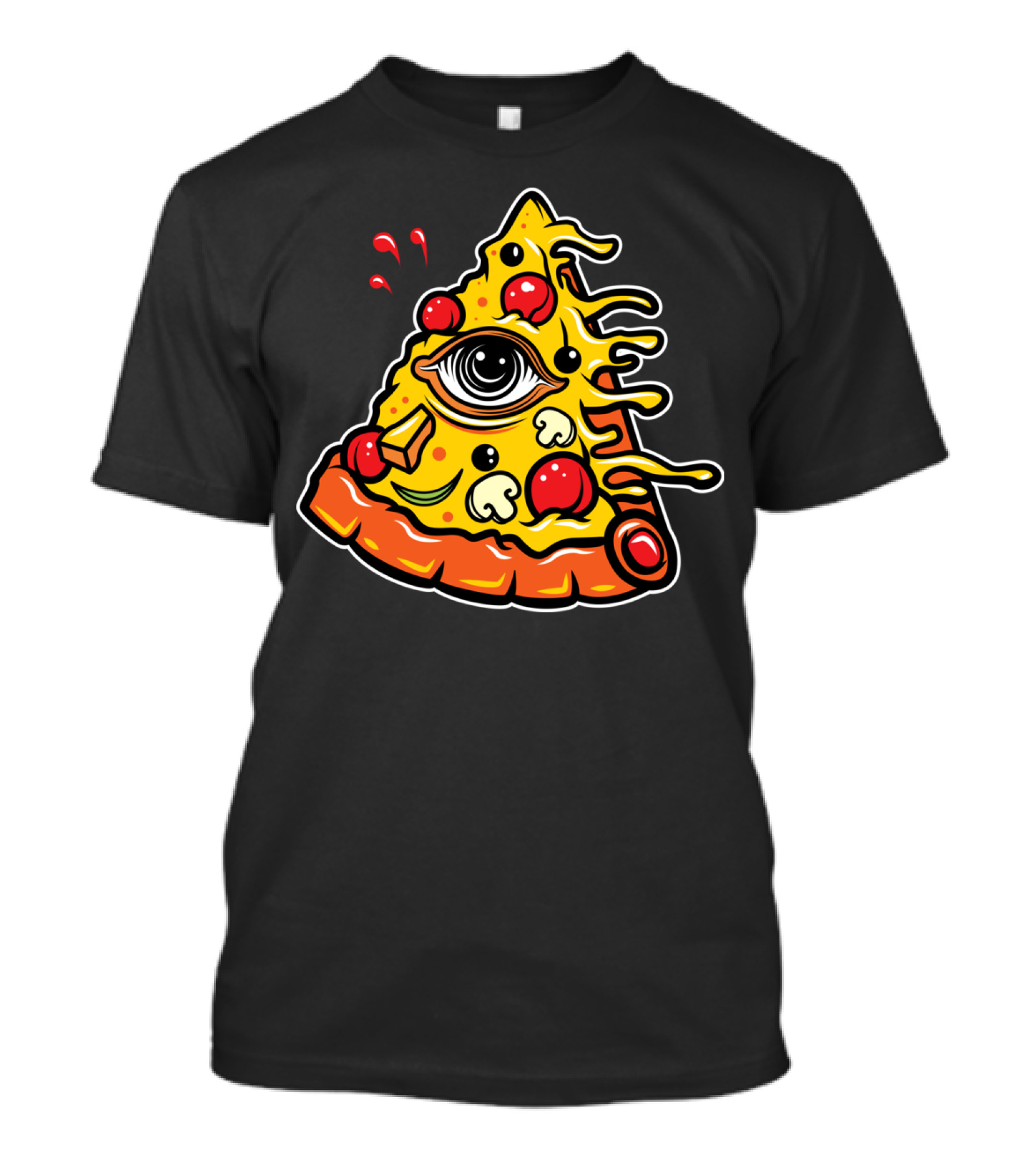 All Seeing Pizza Eye With Pepperoni And Cheese T-Shirt