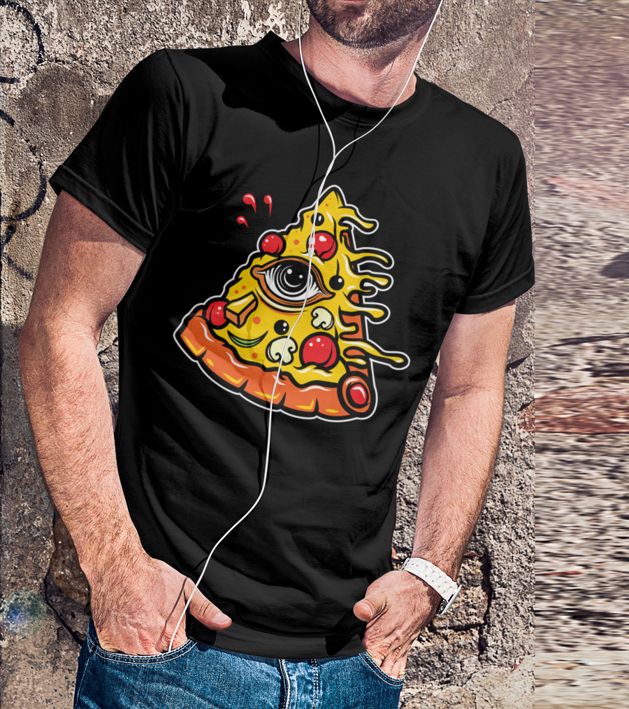 All Seeing Pizza Eye With Pepperoni And Cheese T-Shirt