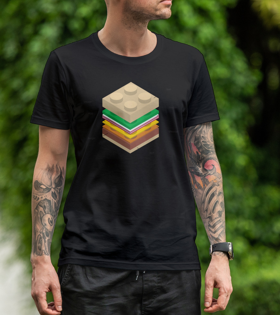 LEGO Cheeseburger Brick Layers T-Shirt
