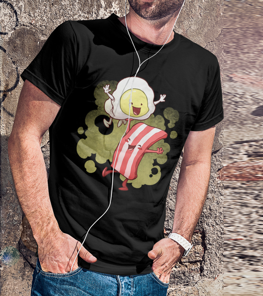 Bacon Lift Breakfast Happiness With Joyful Egg And Bacon Duo T-Shirt