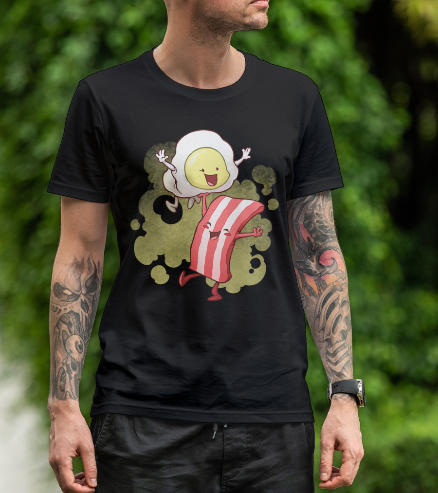 Bacon Lift Breakfast Happiness With Joyful Egg And Bacon Duo T-Shirt