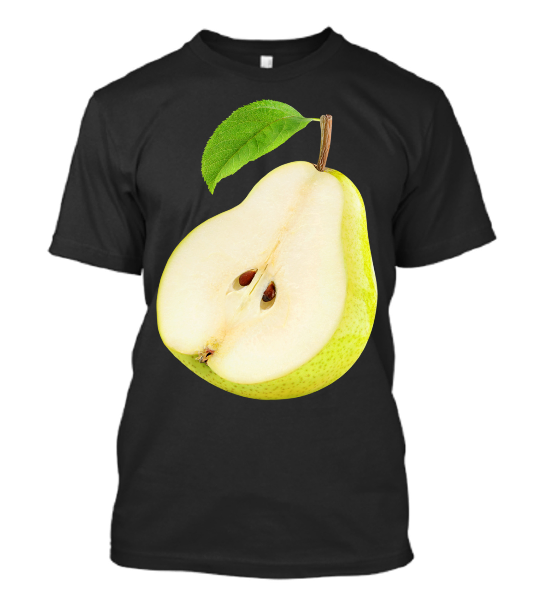 Half Of Pear Slice With Leaf T-Shirt