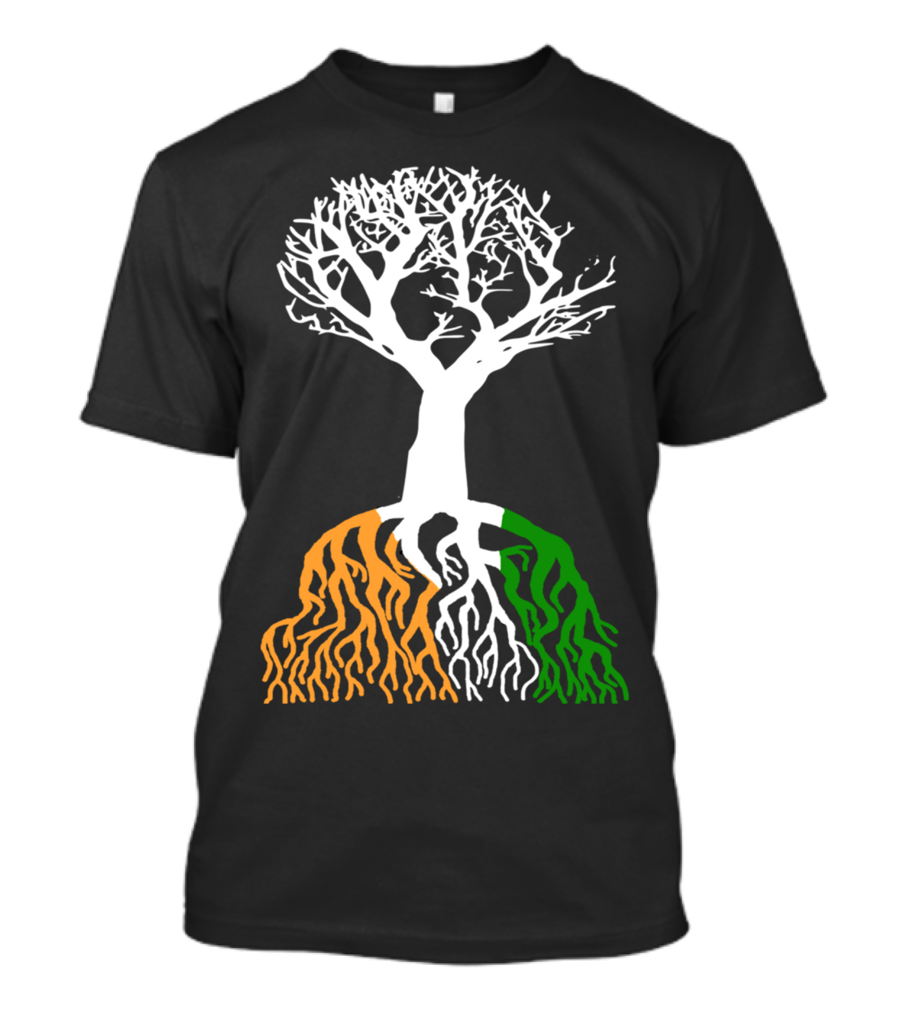 FLAG MEXICO TREE WHITE ORANGE GREEN ROOTS T-Shirt